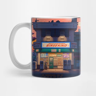 Japanese Store with Sunset View Mug